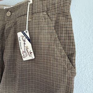 Vintage Fred & Howard California Groovin' 70's/80 Pants Houndstooth Brown Sz 34